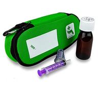 EpiPen and Medication Case with Medicine Bottle and Dosing Syringe