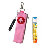 Epipen Medical Carrying Case, Shock Absorbing Travel Medication Organizer, Emergency Medical Bag for 1 EpiPens, Epi Pen Carrying Case, Epi Pen Holder Pouch, fits 1 Epi Pen(Pink)