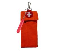 Epipen Medical Carrying Case, Shock Absorbing Travel Medication Organizer, Emergency Medical Bag for 2 EpiPens, Asthma Inhaler, Auvi-Q, Allergy Supplies (Orange)