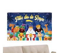 Epiphany Celebration Scene - 6x5ft Three Kings Day Backdrop, Wise Men Star of Bethlehem Backdrop, Religious Holiday Photography Background, Event Decoration Function, Seasonal Party Category