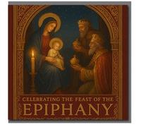 Epiphany Greeting Card - Traditional Nativity Scene with the Three Wise Men - Celebrating the Feast of the Epiphany - Religious Design