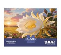 Epiphyllum Jigsaw Puzzle 1000 Pieces Rainbow over Lush Garden for Adults Impossible Challenging Decompression 70x50cm/1000pcs