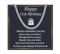 EPIRORA 11th Birthday Gifts for Boys, Cuban Chain Necklace Happy Birthday Gifts for 11 Year Old Boys Son Grandson Nephew Brother Teenager