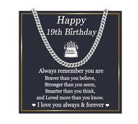 EPIRORA 19th Birthday Gifts for Boys, Cuban Chain Necklace 19th Birthday Gifts for Him 19 Year Old Boys Son Grandson Nephew Brother Teenager