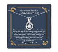 EPIRORA 2024 Graduation Gifts for Her, Silver Infinity Pendant Necklace for Women Girls, High School College Grad Inspirational Gifts for Daughter Granddaughter Girlfriend Friend