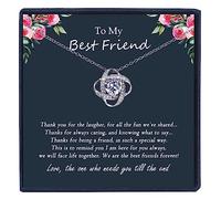 EPIRORA Best Friend Birthday Gifts for Women, Bff Gift, Bestie Gifts for Women, Love Knot Pendant Necklace for Woman Friend, Friendship Jewelry Gift for Woman Friends, 40+5cm