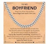 EPIRORA Cuban Link Chain Gifts for Men, 6MM Hip Hop Stainless Steel Cuban Link Chain Necklace for Boyfriend Husband Lover, Mens Jewelry Gift for Birthday Christmas Anniversary Valentines, 22 Inches