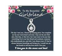 EPIRORA Gifts for Girlfriend from Boyfriend, Silver Infinity Necklace for Women, Girlfriend Present for Her on Christmas Birthday Anniversary Valentine's Day