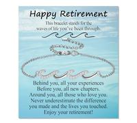 EPIRORA Gifts for Women, Silver BBF Wave Bracelet for Best Friend Sister Mom Daughter Grandma Bestie, Christmas Birthday Present for Her, 7+2 inch, Stainless Steel, no gemstone