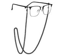 EPIRORA Glasses Chain for Women Men - Sunglasses Strap Face Mask Holder Lanyard Curb Chain Necklace, Anti-lost String for Glasses Retainer, Black