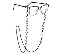 EPIRORA Glasses Chain for Women Men - Sunglasses Strap Face Mask Holder Lanyard Rhombus Link Chain Necklace, Anti-lost String for Glasses Retainer, Black