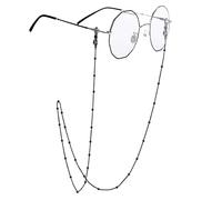 EPIRORA Glasses Chain for Women Men - Sunglasses Strap Mask Holder Lanyard, Anti-lost String for Glasses Retainer (Black-bead)