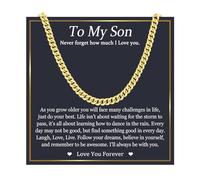 EPIRORA Gold Chain Necklace Gifts for Son, Happy Birthday Son Gifts for Boys丨Mens Cuban Chain Jewellery Christmas Presents for Boys