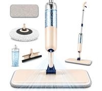 EPISENT 3-in-1 Spray Mop for Floors, Microfibre, 360°, with Window Squeegee