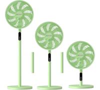 EPISENT 3in1 16″ Pedestal Fan & Desk Fan with Remote - 9H Timer, Quiet 3 Speed Cooling with 9 Blade Turbo Airflow - Adjustable Height 65-125cm - Oscillating Stand fan - Green