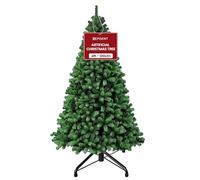EPISENT 4 ft Artificial Christmas Tree, Full Bushy 600 Tip Green Pine Xmas with Metal Stand, Fire Retardant Reusable Indoor Decoration for Home Office Shop Displays