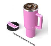 EPISENT 40oz Tumbler with Handle & Locking Straw Lid,Cup-Holder Friendly Base, Leak-Proof, Vacuum-Insulated Stainless Steel Travel Mug, Keeps Drinks Cold/Hot, Dishwasher-Safe