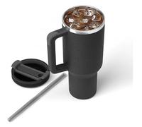 EPISENT 40oz Tumbler with Handle & Locking Straw Lid,Cup-Holder Friendly Base, Leak-Proof, Vacuum-Insulated Stainless Steel Travel Mug, Keeps Drinks Cold/Hot, Dishwasher-Safe