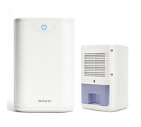 Episent 700ml Mini Dehumidifier with Ultra Quiet & Auto Shut-off Ideal for Damp and Condensation Portable Mini Dehumidifier with Removable Water Tank for Home, Office, Wardrobe, Bedroom, Garage White