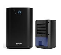 EPISENT 700ml Portable Dehumidifier | Quiet Mini Air Dehumidifier for Damp, Mould, Moisture Control | Auto Shut Off, LED Display | Ideal for Bedrooms, Bathrooms, Closets | Black