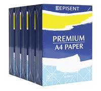 EPISENT A4 Printer Paper - 80gsm Bright White Printing Sheets for Inkjet, Laser & Copier | Stronger & Acid-Free | Smooth Office Paper for Flyers, Reports & Duplex Printing - 1 Reams (500 Sheets)