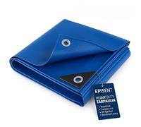 EPISENT Blue Waterproof Tarpaulin - Heavy Duty Tarp Sheet with Reinforced Edges & Rust-Free Eyelets - UV Resistant ground sheets Multipurpose Cover for Camping, Garden, Car & Outdoor (5 x 8M)