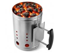 EPISENT Charcoal Chimney Starter for BBQ - Heavy Duty Charcoal Starter with Heat Shield & Cool Touch Handle, Fast Lighting Coal Starter for Briquettes, Lumpwood & Outdoor Grilling