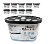 EPISENT Dehumidifier 500ml - Pack of 10, Disposable Moisture Absorbers for Damp, Mould, Mildew & Condensation, Odour-Free Humidity Control Damp Traps for Home, Bedroom, Wardrobe, Garage & Caravan