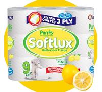 Episent Luxury Toilet Tissue Rolls Pack of 9-3-Ply Extra Quilted | Flavoured | Premium Quality | Soft & Strong | Eco-Friendly | Ideal for Home & Office | Convenient Bulk Packaging (Citrus)