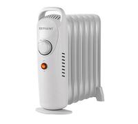 EPISENT Oil Filled Radiator 7-Fin (1000W) - Compact & Quiet Electric Heater for Small Rooms - Adjustable Thermostat, Overheat & Tip-Over Cut-Off, Portable Under-Desk Heater