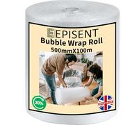 EPISENT Premium Bubble Wrap - 500mm x 100m Large Roll, Strong Packing Roll for House Moving, Shipping & Storage, Small Air Bubbles for packaging supplies