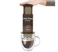 EPISENT Ultra Press Coffee Maker - Portable French Press & Manual Espresso Brewer | Compact Travel Coffee Maker for Americano, Latte, Cappuccino | Quick Clean & Filter Alternative to Cafetière