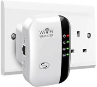 2025 Newest WiFi Extender, WiFi Booster, WiFi Repeater, Covers Up to 3000 Sq.ft and 45 Devices, Internet Booster - with Ethernet Port, Quick Setup, Home Wireless Signal Booster, UK plug - White2025