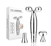 EPISKEY® 3D Manual Face Massager Roller, 3-IN-1 Electric 3D Vibrating Roller Facial Massager Beauty Bar Kits Facial Tools for Anti-Aging Anti-Wrinkles Skin Tightening (3 In 1 3D Massager)