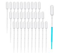 Episkey Pack of 30 Plastic Dropper Pipettes, 1 ml, Plastic Transfer Pipettes, 1 ml Plastic Pipettes, Drip Pipette for Laboratory Experiment Essential Oils Pets Perfume Industry Crafts