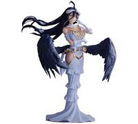 Epitome Albedo Action Figure Overlord Anime Figure 20CM White Dress Scene Effect Statue Standing Pose PVC Model Ornaments Desktop Collection Gifts for Fans