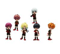 Epitome Blue Lock Anime Figure Seishiro Nagi/Reo Mikage/Isagi Yoichi/Bachira Meguru Action Figures 6pcs Q Version Figurine Model PVC Model Statue Collectibles Desktop Decoration Gifts Fans (Style 2)