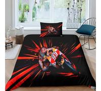 epivo Motogp 3D Motocross Print Duvet Cover Set Motocross Bedding Sets with Hidden Zipper Closure,Microfiber Polyester Comforter Quilt Cover For Teen Boys 3PCs