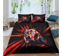 epivo Motogp Duvet Cover Set 3D Printed Motocross Set With Pillowcase Motocross Quilt Cover Bed Linens Double(200x200cm)