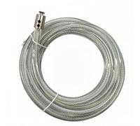eplacement Cable for Weighted Jump Rope, 2lb Stainless Steel Wire with polyvinyl chloride Coating for Heavy Jump Ropes.14mm Thick in Different long (Transparent silver-1lb, L - 9'0(User Height 5'7.5