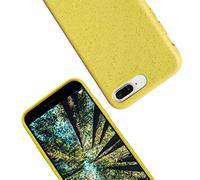 eplanita Eco Mobile Phone Case Compatible with iPhone 7 Plus and 8 Plus, Plant Fibre, Drop Protection Cover, Durable and Sustainable (for iPhone 7/8 Plus, Yellow)