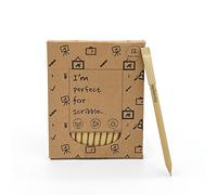 eplanita I’M PERFECT FOR SCRIBBLE - Eco Friendly Pens (Pack of 12), Black Ink Ballpoint Biros, Sustainable Stationary Supplies, For Office or School, One Tree Planted