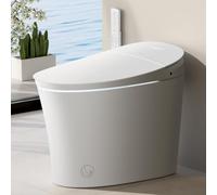 EPLO - Toilet with smart bidet, automatic opening and closing, automatic urinal discharge, 1 kg discharge, comfortable height, mobile dryer, heated seat, integrated tank E18MAX