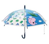 PEPPA PIG PRETTY FLOWERS - Manual Dome Umbrella, 8 Panels, Metal Rods, Comfortable and Versatile, Quality and Resistance, 43 cm, Polyester Material, Mint/Pastel Yellow, M, Casual