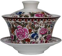 Eplze 10oz Large Gaiwan, Ceramic Teacup, Chinese Traditional Gaiwan (3#)