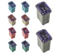 EPLZON 15A/20A/25A/30A/40A 32V FMM MCASE Micro Cartridge Fuses Kit (Pack of 10pcs, Multicolored)