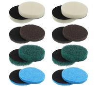 EPLZON 16pc Cleaning Brush Set: 4 Foam, 4 Kitchen Mats, 4 Performance, 4 Microfibre Pads - Fit for Dremel Versa Cleaning Brush