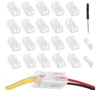 EPLZON 2 Pin 8mm Connector for COB RGB LED Strip - Fast Adapter, No Backlash for Lighting 5050 (20pcs)