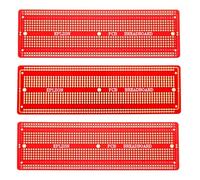 EPLZON 3pcs 6.8"x2.05" Breadboard Solderable Prototype PCB Board Kit for Electronics Projects Compatible for DIY Soldering Circuits Projects Prototype Board,Red