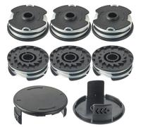 EPLZON Replacement Spool and Spool Cover, Compatible with Parkside LIDL PRT 550 A1, B2, C3; PRTA 20-Li C3 Replacement Parts Edge Cutter (6 Replacement Spool + 2 Spool Cover)